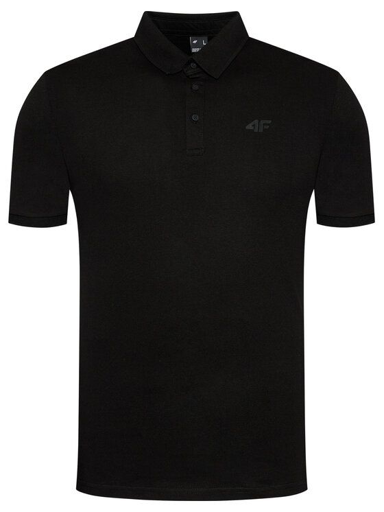 4F 4F Polo NOSH4-TSM007 Czarny Regular Fit