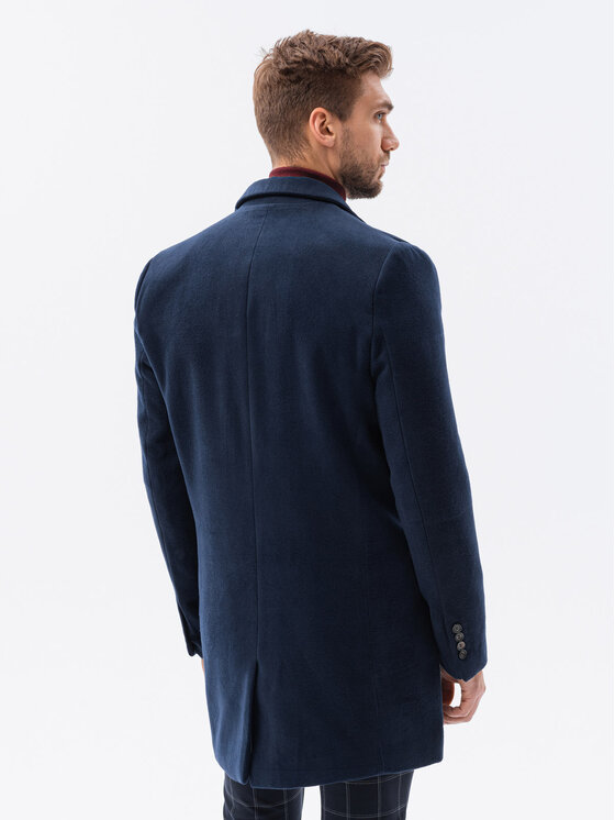 Ombre Ombre Kabát C432 Tmavomodrá Regular Fit