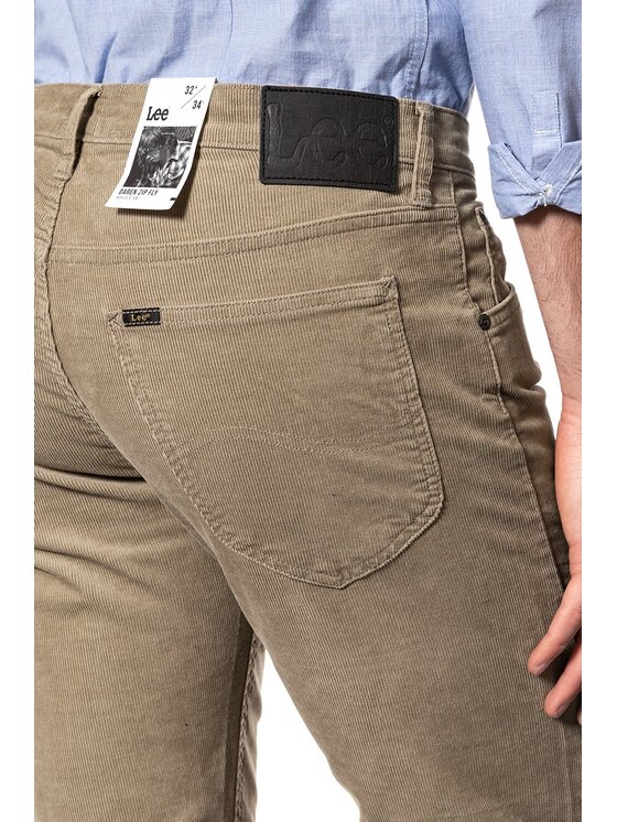 Lee Lee Pantaloni di tessuto DAREN ZIP FLY Beige Straight Fit