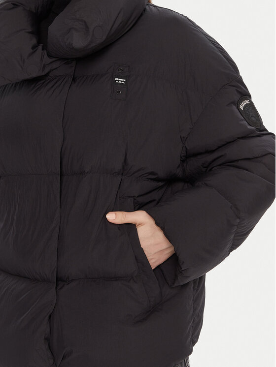 Blauer Blauer Télikabát 25WBLDC03166 Fekete Regular Fit