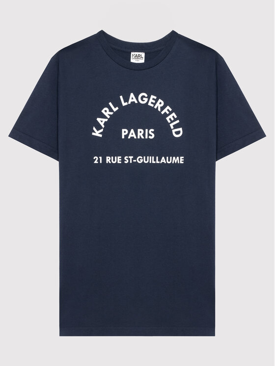 KARL LAGERFELD KARL LAGERFELD Тишърт Z25316 M Тъмносин Regular Fit