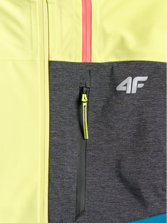 4F 4F Kurtka przejściowa TREKKING Żółty Regular Fit