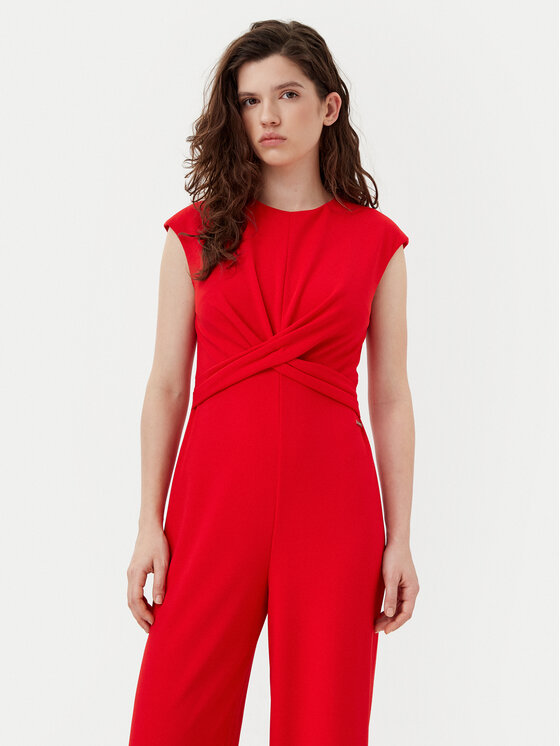 Calvin Klein Calvin Klein Kombinezon K20K208177 Czerwony Wide Leg