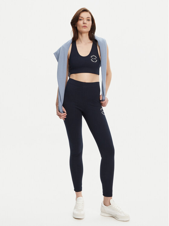Tommy Hilfiger Tommy Hilfiger Leggings UW0UW05893 Sötétkék Slim Fit