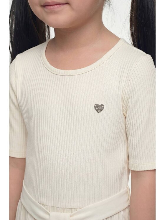 Guess Kids Guess Kids Sukienka codzienna 176951 Beżowy Classic Fit