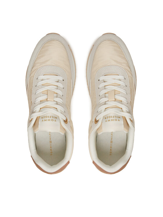 Tommy Hilfiger Tommy Hilfiger Sneakersy Essential Runner FW0FW08332 Écru