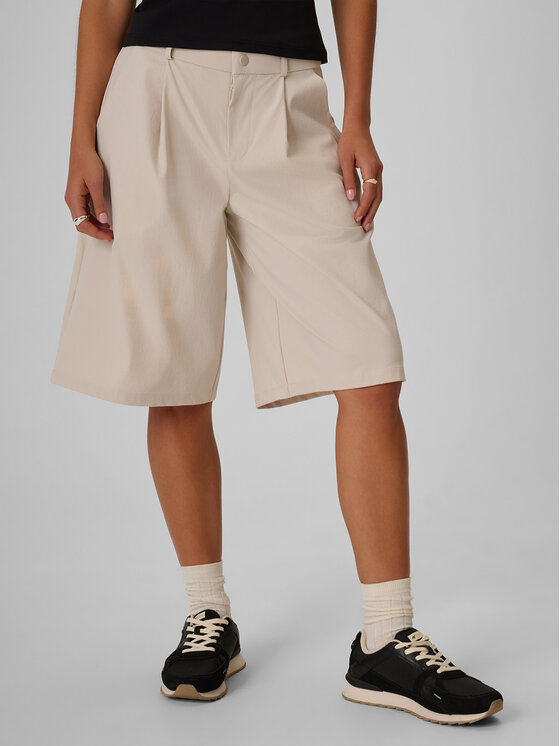 4F 4F Szorty materiałowe OCEANS KEEPERS Kremowy Loose Fit