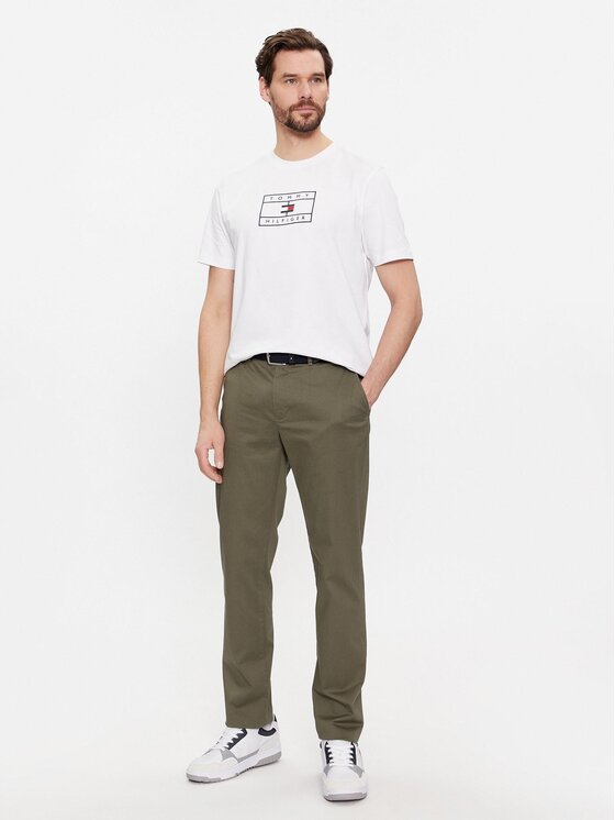 Tommy Hilfiger Tommy Hilfiger T-krekls Big Graphic MW0MW34204 Balts Regular Fit