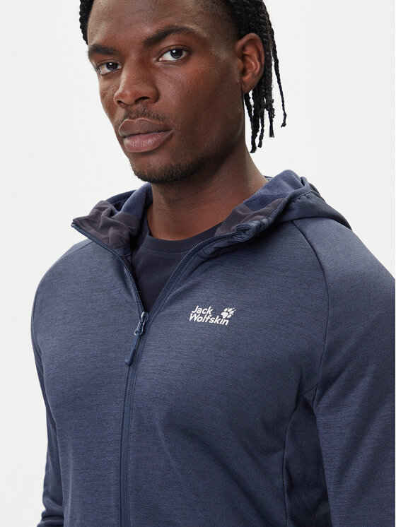 Jack Wolfskin Jack Wolfskin Fleecová mikina Peak District A65272 Tmavomodrá Regular Fit