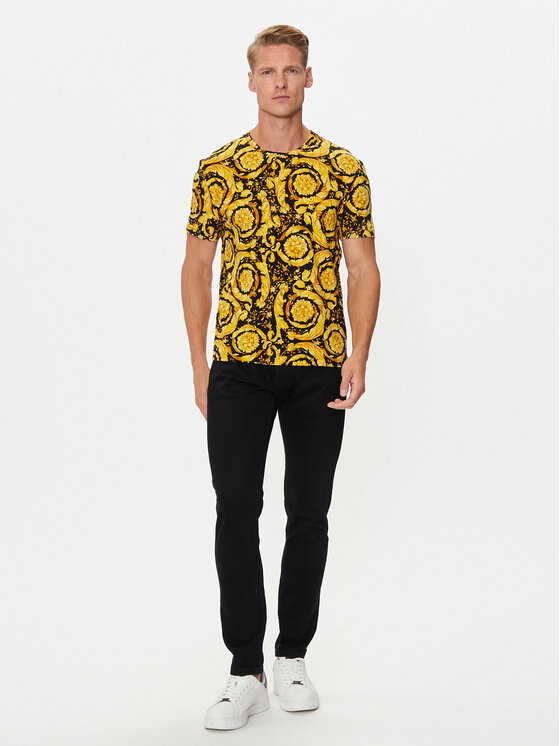Versace Versace T-shirt 1000959 1A11188 Žuta Regular Fit
