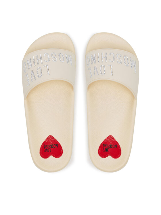LOVE MOSCHINO LOVE MOSCHINO Şlapi JA28122G0MI13110 Écru