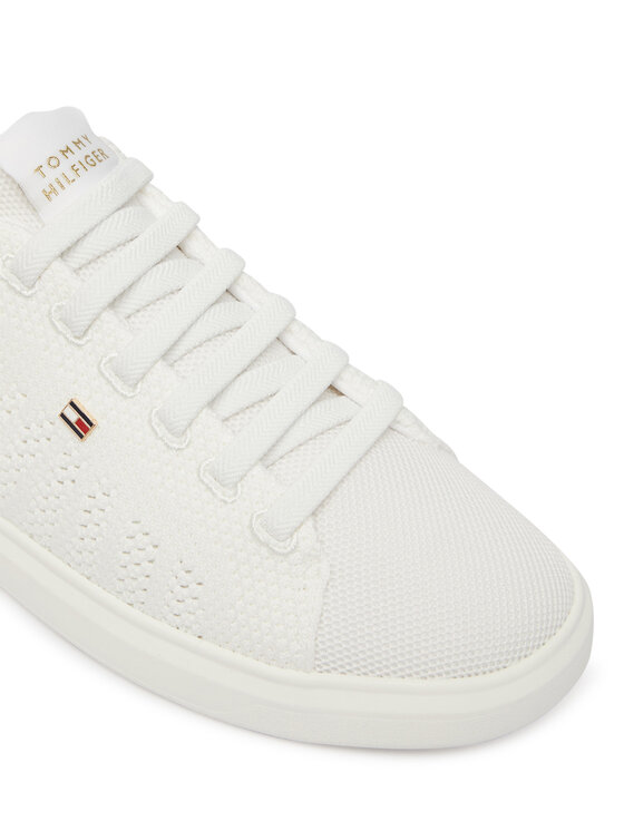 Tommy Hilfiger Tommy Hilfiger Сникърси Th Icon Light Knit Sneaker FW0FW09401 Бял