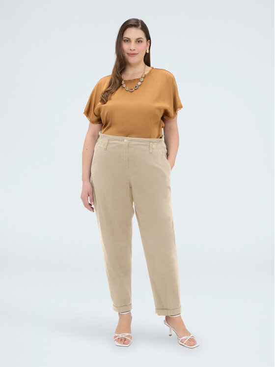 Fiorella Rubino Fiorella Rubino Pantaloni di tessuto P706T005159N002 Crema Regular Fit