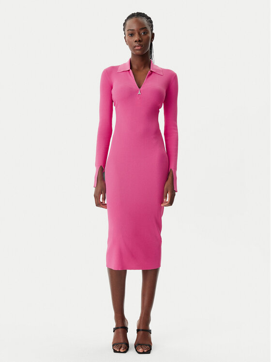 Patrizia Pepe Patrizia Pepe Pletena obleka 8A1491/K078-R846 Roza Slim Fit