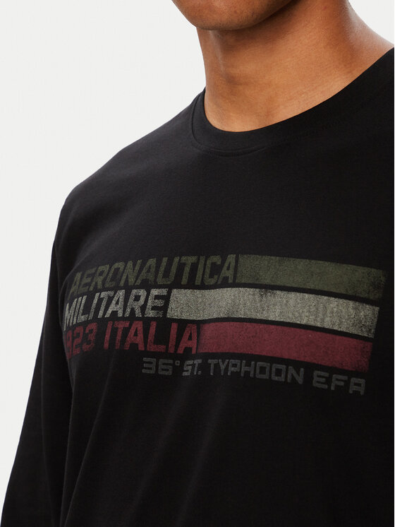 Aeronautica Militare Aeronautica Militare Longsleeve 262TS2571UJ00641 Чорний Regular Fit