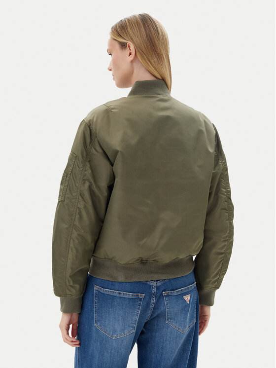 Guess Jeans Guess Jeans Bomber dzseki W5RL81 WHAA2 Khaki Regular Fit
