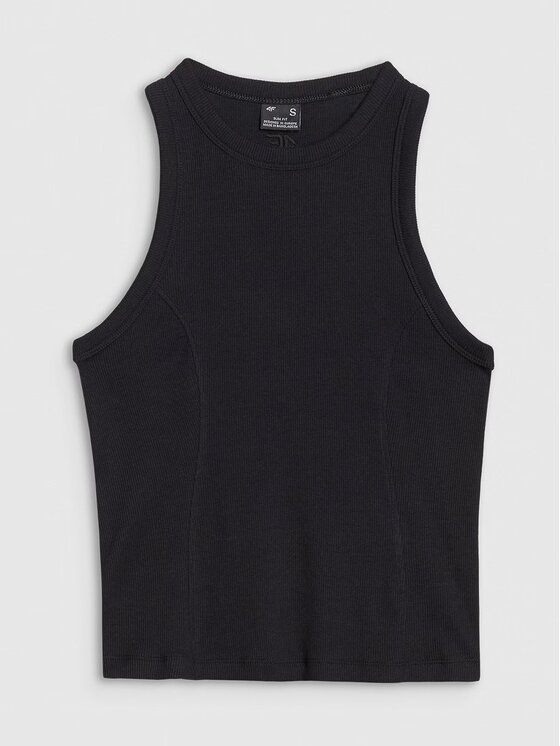 4F 4F Top 4FWSS25TSLEF119-20S Czarny Slim Fit
