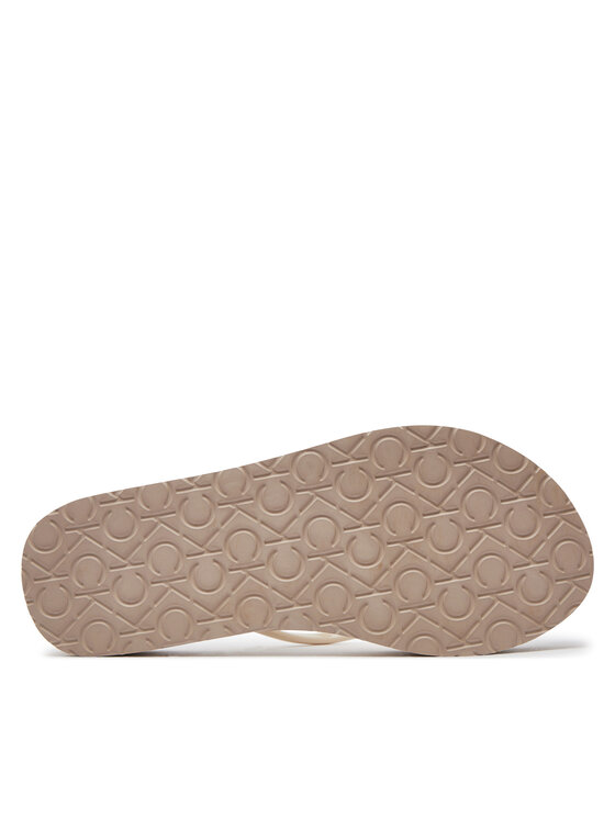 Calvin Klein Calvin Klein Japonke Flatform Ff Deboss Logo Tpu HW0HW01977 Bež