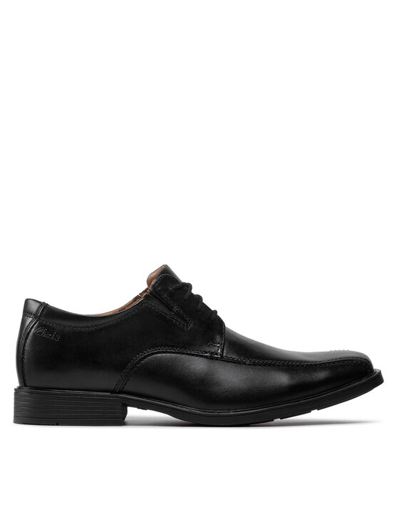 Pantofi Clarks Tilden Walk 261103107 Black Leather