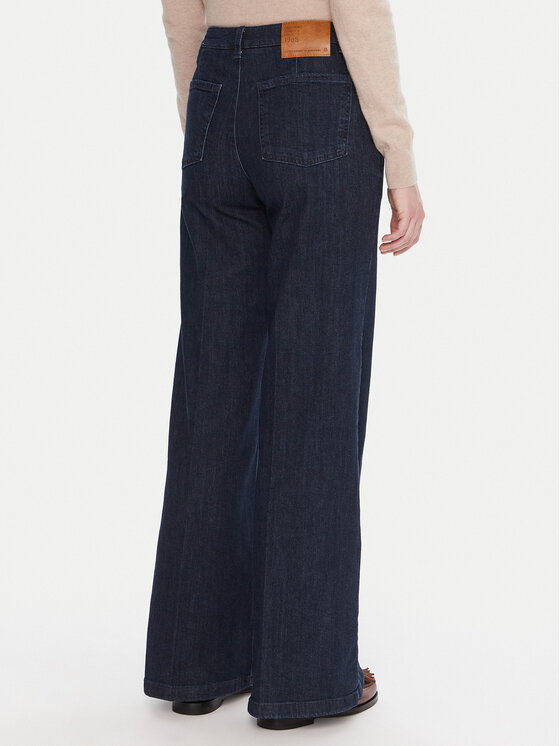 United Colors Of Benetton United Colors Of Benetton Jeans hlače 4TUT574X5 Mornarsko modra Wide Leg