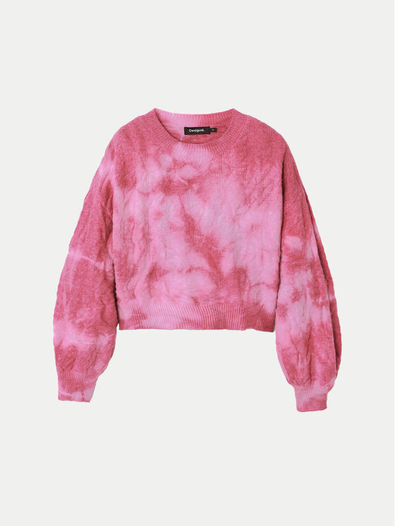 Desigual Desigual Sweter Victoria 24WWJF17 Różowy Relaxed Fit