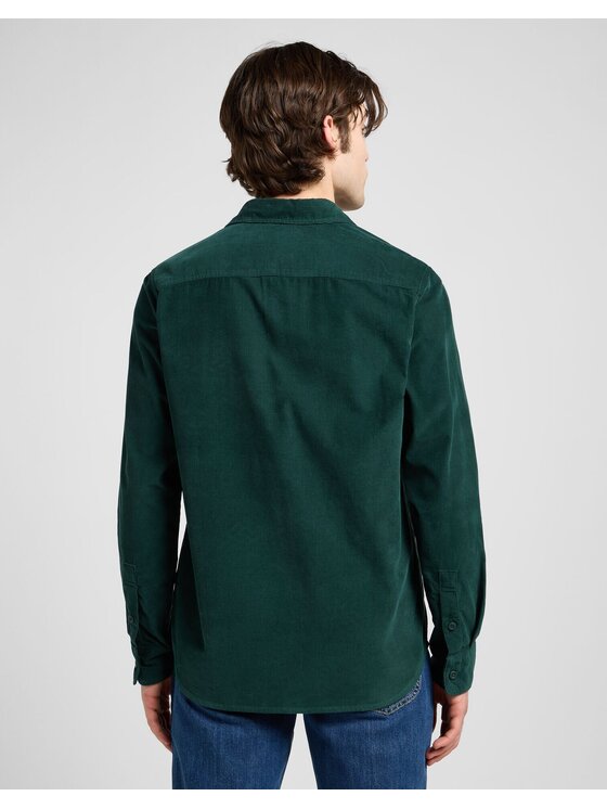Lee Lee Koszula SURE SHIRT Zielony Regular Fit