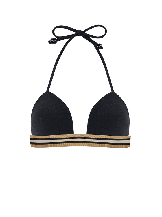Miss Lou Miss Lou Bikini pezzo sopra G-AB2-CZ Nero