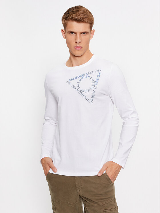 Guess Longsleeve krekls M3BI14 I3Z14 Balts Slim Fit