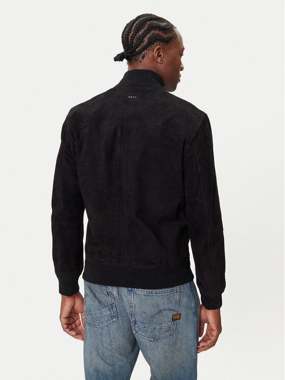 BOSS BOSS Lederjacke Johice 50543505 Schwarz Regular Fit