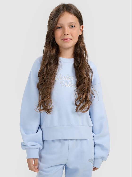 4F 4F Bluza APRES SKI Niebieski Loose Fit