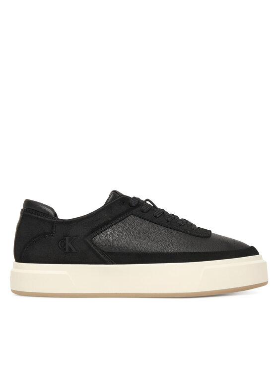 Calvin Klein Calvin Klein Sportcipők Basket Cupsole Laceup Lth-Nu YM0YM01354 Fekete