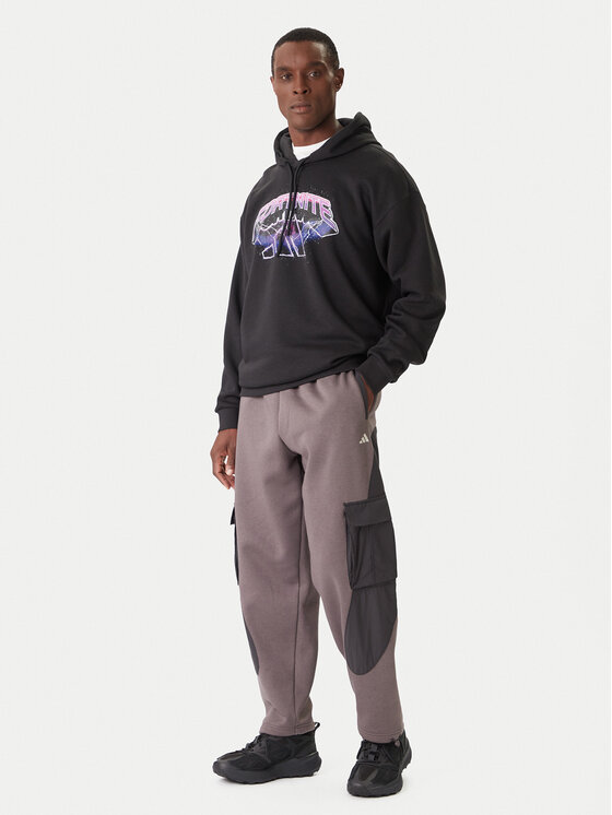 adidas adidas Spodnie dresowe JV8022 Brązowy Regular Fit