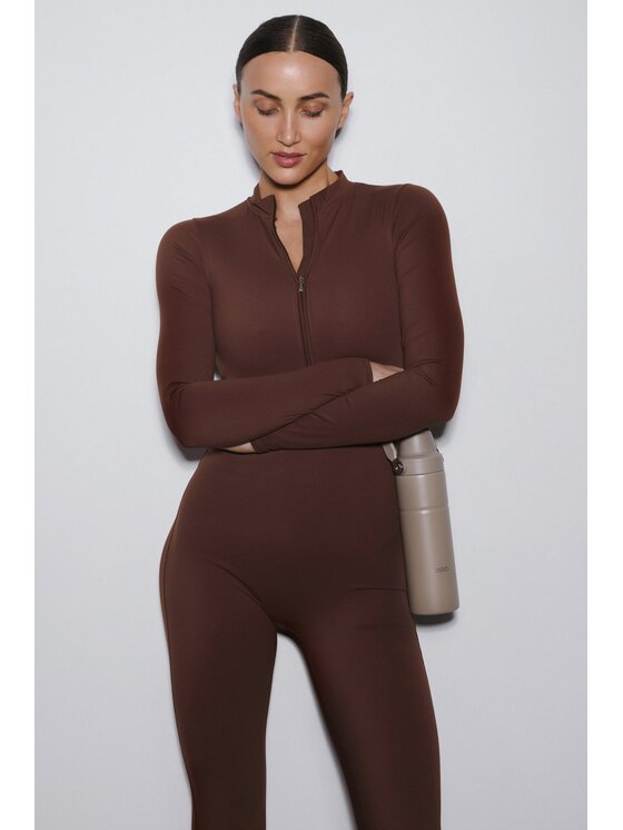 Estro Estro Ολόσωμη φόρμα ER00119505 Σκούρο καφέ Slim Fit