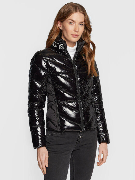 Calvin Klein Jeans Geacă din puf Quilit J20J219826 Negru Regular Fit Calvin imagine noua