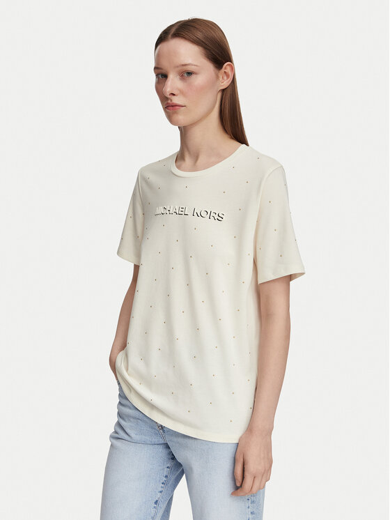 MICHAEL Michael Kors Tricou MT6524Y97J Crem Regular Fit