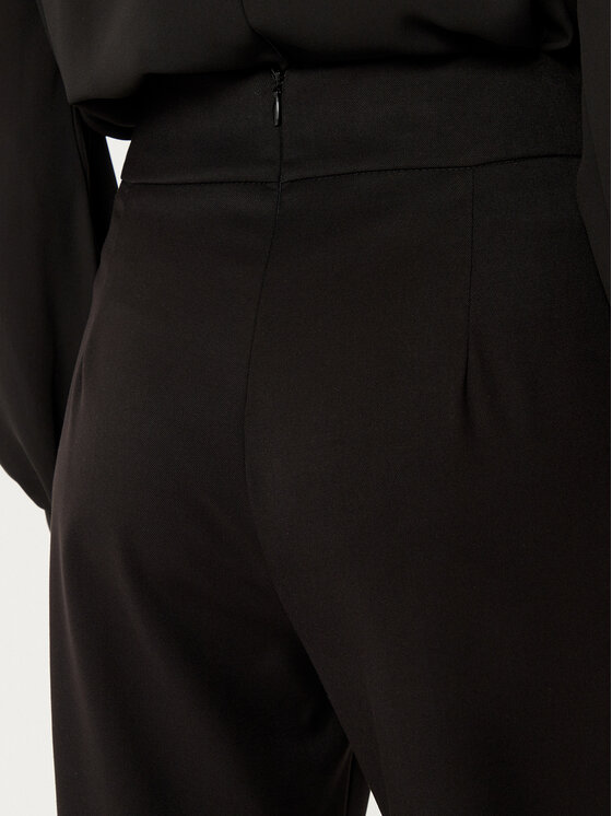Rinascimento Rinascimento Kalhoty z materiálu CFC0121884003 Černá Regular Fit