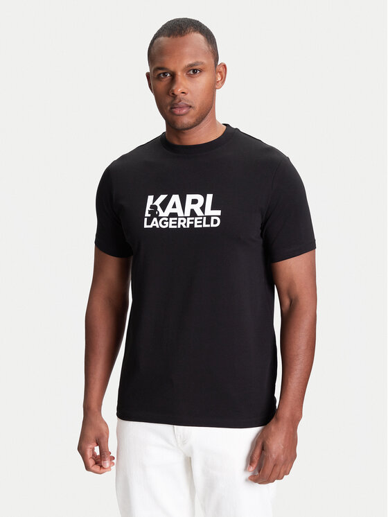 KARL LAGERFELD Tričko 755087 553235 Čierna Regular Fit