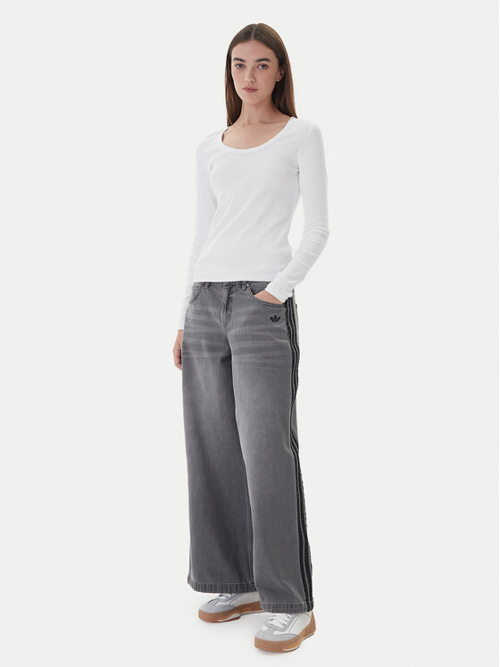 adidas adidas Blugi adicolor Denim Adilenium JV7455 Gri Wide Leg