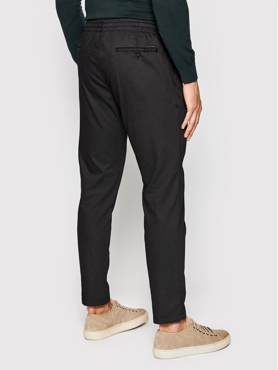 Pantaloni di tessuto 948-51 Nero Regular Fit