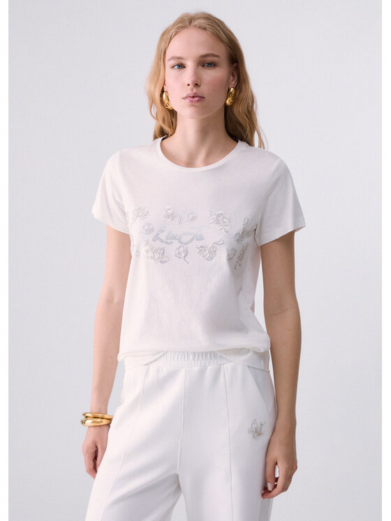 Liu Jo Liu Jo T-shirt TF6242JS923L9502 Bianco Regular Fit