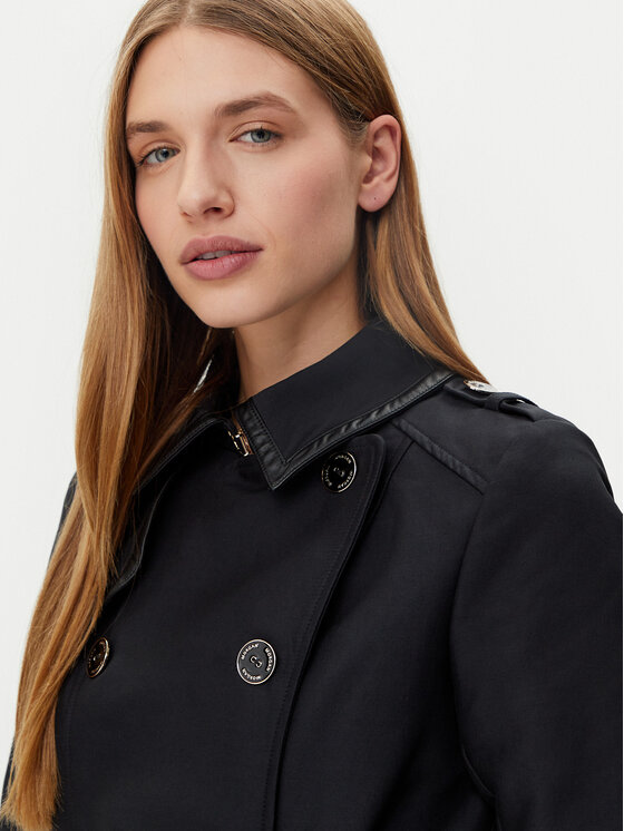 Morgan Morgan Trench 251-GSELAM Negru Regular Fit