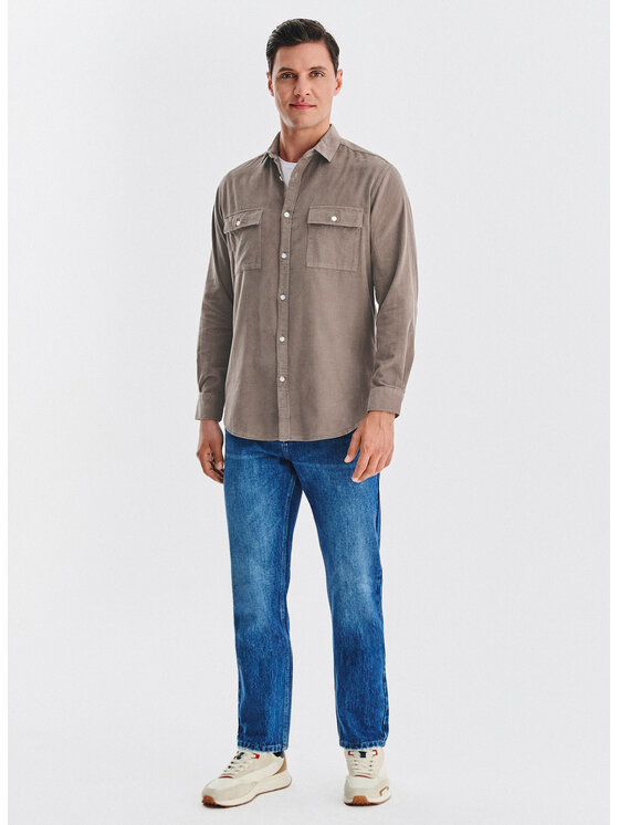 Pako Lorente Pako Lorente Koszula P25WF-1X-001 Brązowy Classic Fit