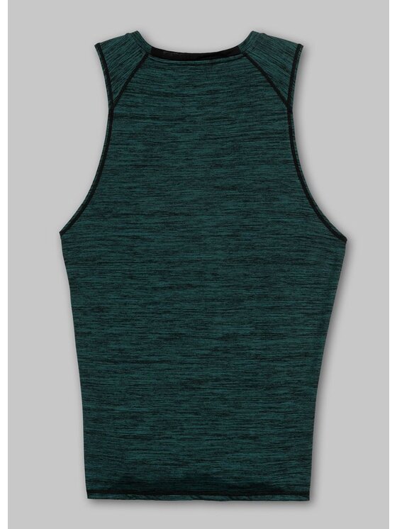 PITBULL PITBULL Tank top Tank Top Rashguard Performance Pro plus New Logo L Zielony Slim Fit
