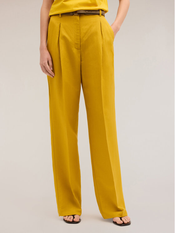 Motivi Motivi Pantaloni di tessuto P192Q203969N028 Giallo Over Fit