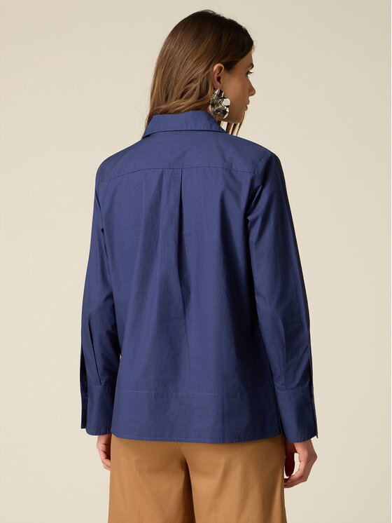 Oltre Oltre Blusa 2059R003152N034 Blu Boxy Fit