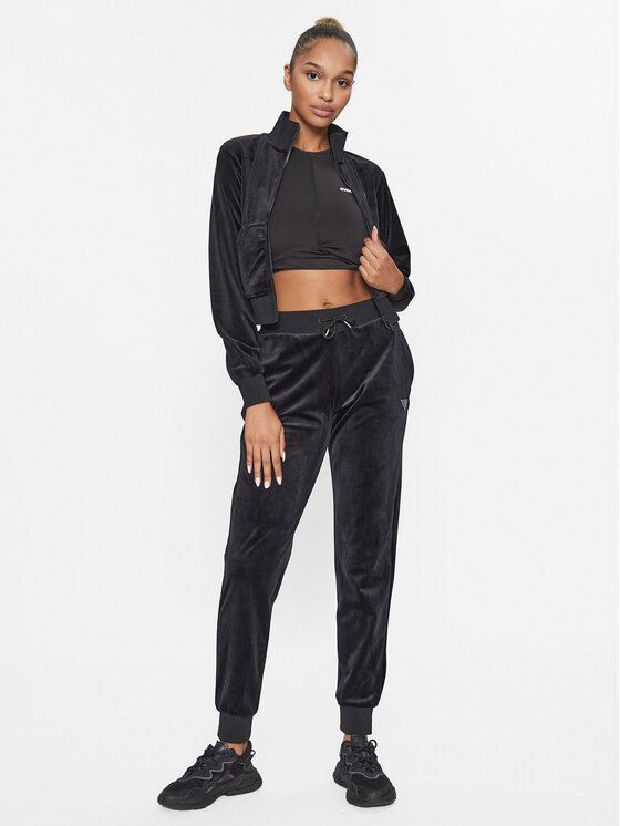 Guess Guess Mikina V3BQ22 KBXI2 Černá Regular Fit