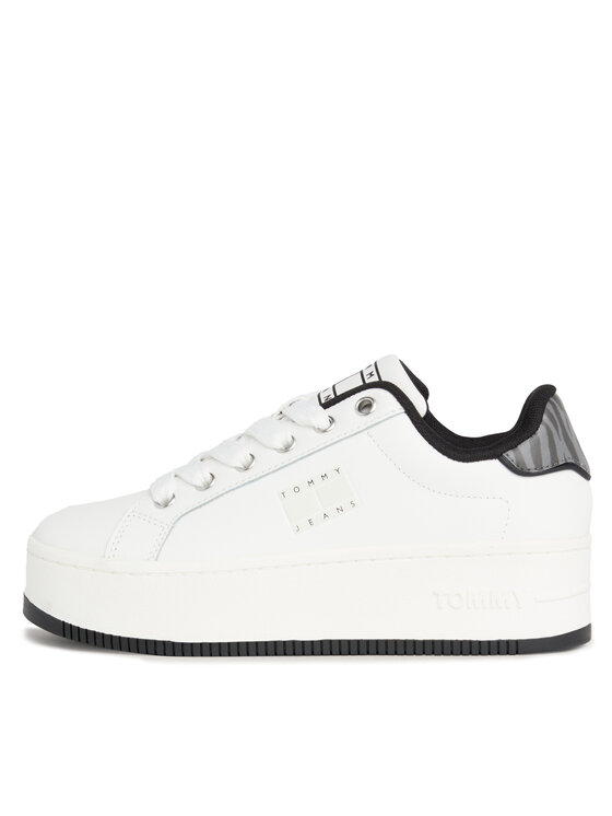 Tommy Jeans Tommy Jeans Sneakersy Tjw Flatform Animal Print EN0EN02537 Bílá