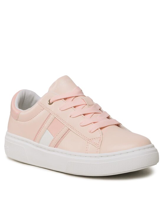 Tommy Hilfiger Tommy Hilfiger Tenisice Flag Low Cut Lace-Up Sneaker T3A9-32703-1355 S Ružičasta