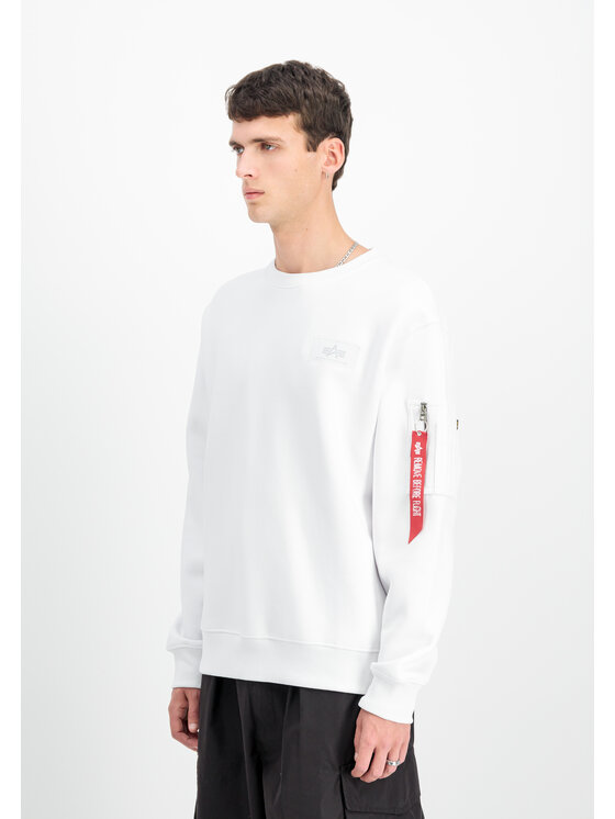 Alpha Industries Alpha Industries Bluza Backprint Sweatshirt Biały Regular Fit