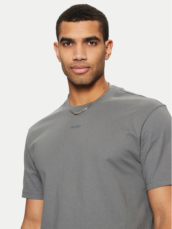 HUGO HUGO T-shirt Dapolino 50488330 Siva Relaxed Fit